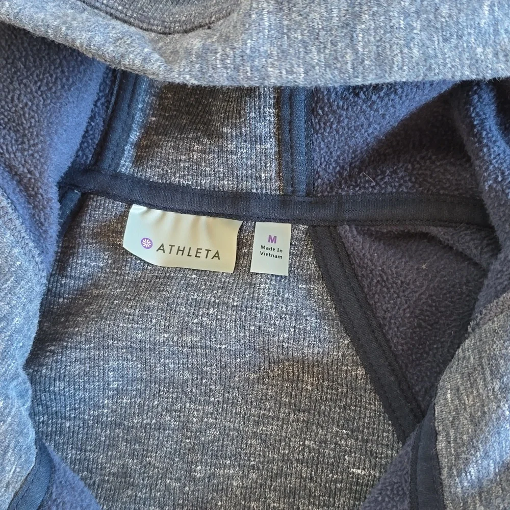 Athleta CYA Heathered Blue Hoodie Sweatshirt- M - Picture 2 of 12